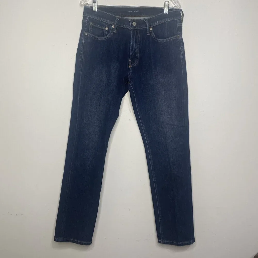 Lucky Brand Mens 31 x 32 410 Athletic Slim Leg Stretch Denim Jeans Dark Wash - Picture 1 of 12